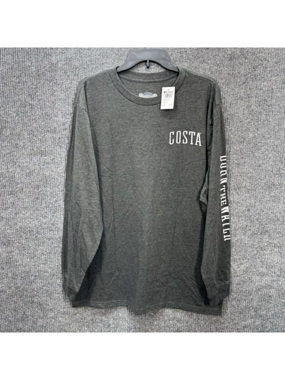Costa Del Mar Long Sleeve Shirt Men’s XL Dark Gray Heather Graphic Fishing NEW